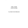 The New Criticism