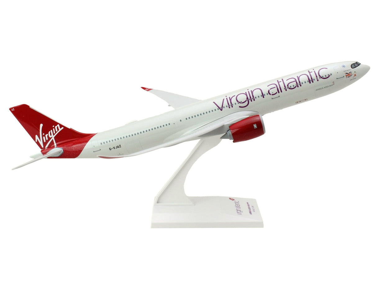 Airbus A330-900 Commercial Aircraft "Virgin Atlantic" (G-VJAZ) Gray with Red Tail (Snap-Fit) 1/200 Plastic Model by Skymarks