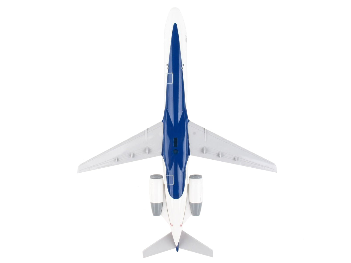 Boeing 717 Commercial Aircraft "Delta Air Lines" (N989AT) White with Blue and Red Tail (Snap-Fit) 1/130 Plastic Model by Skymarks