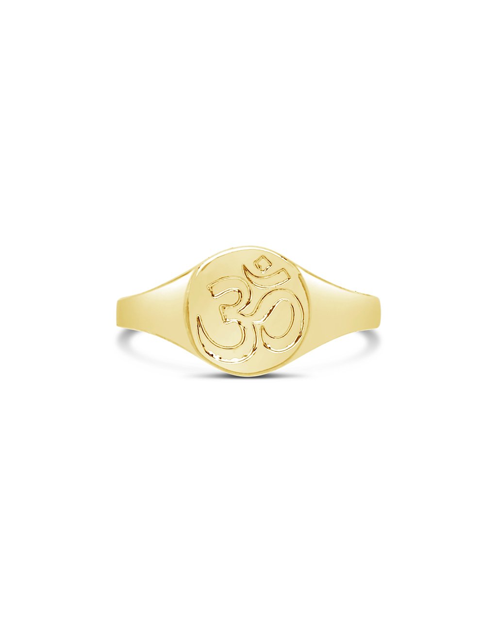 Om Engraved Signet Ring by Sterling Forever