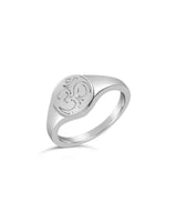 Om Engraved Signet Ring by Sterling Forever