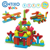 Contixo ST7 244 pcs Bristle Shape 3D Tile STEM Building Block Set by Contixo