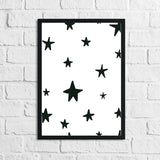 Scandinavian Stars Pattern Children's Nursery Bedroom Wall Decor Print by WinsterCreations™ Official Store