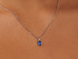 Sapphire Silver Charm by Little Sky Stone