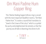 Om Mani Padme Hum Copper Ring by Tiny Rituals