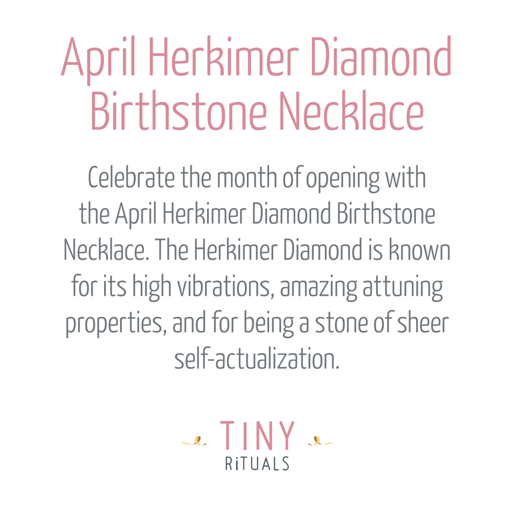 April Herkimer Diamond Birthstone Necklace by Tiny Rituals