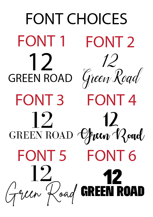 Stripe Design House Name/Number High Quality Acrylic Outdoor Or Inside Sign Including Fixtures & Standoffs - Assorted Colours & Fonts (See Images) by WinsterCreations™ Official Store