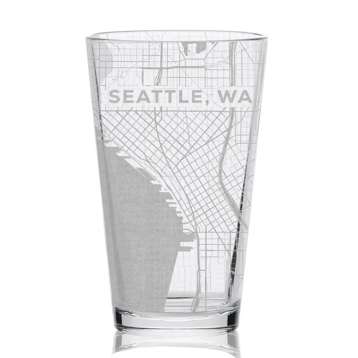 CITY STREET MAP Pint Glasses by LumEngrave