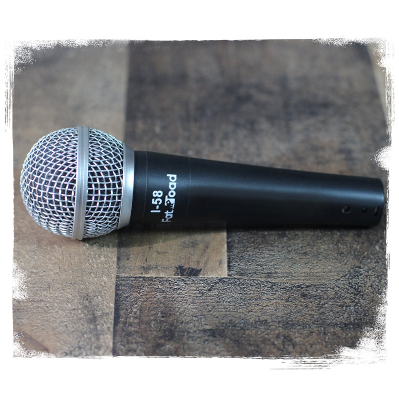 Cardioid Dynamic Microphone with Mic Clip by FAT TOAD - Vocal Handheld, Unidirectional Mic - Singing Wired Microphone for Music Stage Performances by GeekStands.com