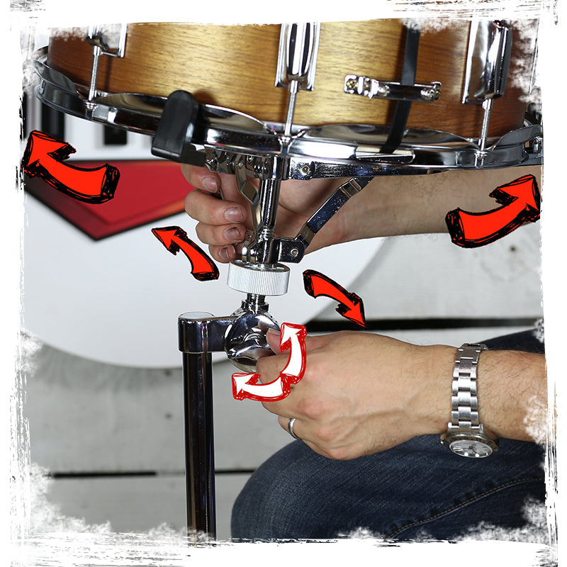 Extended Height Snare Drum Stand by GRIFFIN - Tall Adjustable Height Snare Stand For Practice Pad by GeekStands.com