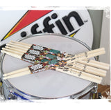 GRIFFIN Attack Zzzap Drum Sticks - 4 Pairs of Select Elite Maple Wood Size 5A - Premium Balanced, Level and Straight - Drummers Percussion Classic Pure Grit by GeekStands.com