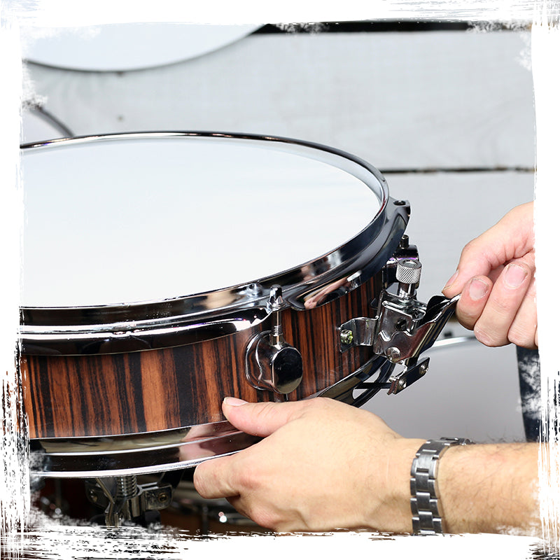 Piccolo Snare Drum 13" x 3.5" by GRIFFIN - 100% Poplar Wood Shell with Black Hickory Finish & Coated Drum Head - Drummers Deluxe Percussion by GeekStands.com