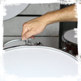 GRIFFIN Snare Drum - Poplar Wood Shell 14" x 5.5" with Flat Hickory PVC - 8 Metal Tuning Lugs by GeekStands.com