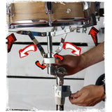 Premium Snare Drum Stand by GRIFFIN - Double Braced Heavy-Duty Weight Mount for Snares, Tom Drums & Adjustable Practice Pad - Percussion Hardware Kit by GeekStands.com