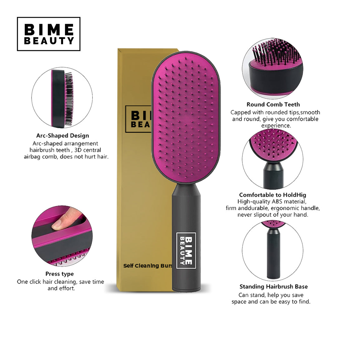 Self-Cleaning Hair Brush by BimeBeauty