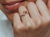 Serpentine Citrine Silver Ring by Little Sky Stone