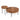 Set of 2 Boho Round Coffee Table with Solid Pine Wood Top and Metal Legs-Brown