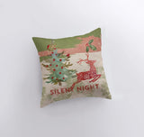 Silent Night | Red Reindeer | Merry Christmas | Throw Pillow | Christmas Pillow | Home Decor | Christmas Décor | Christmas tree | Christmas Gifts by UniikPillows