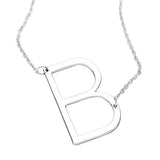 B Monogram Metal Pendant Necklace by Madeline Love