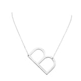 B Monogram Metal Pendant Necklace by Madeline Love