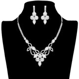 CZ Stone Pave Flower Necklace by Madeline Love