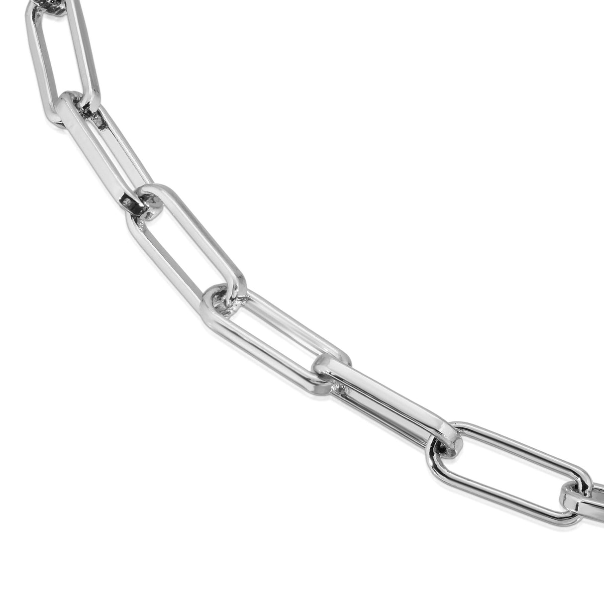 Silver Elongated Link Chain by eklexic jewelry