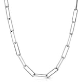 Silver Large Rectangle Link Chain by eklexic jewelry