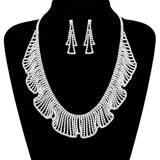 Rhinestone Crystal Bib Necklace by Madeline Love