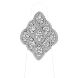 Rhinestone Embellished Petal Stretch Ring by Madeline Love