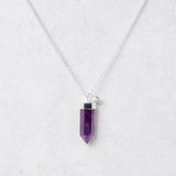 Amethyst Crystal Point Necklace by Tiny Rituals