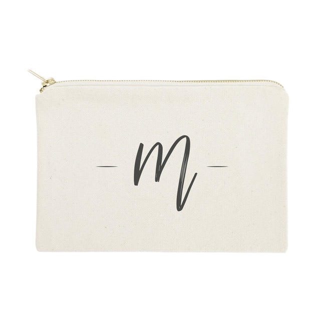 Personalized Handwritten Monogram Cosmetic Bag and Travel Make Up Pouch by The Cotton & Canvas Co.