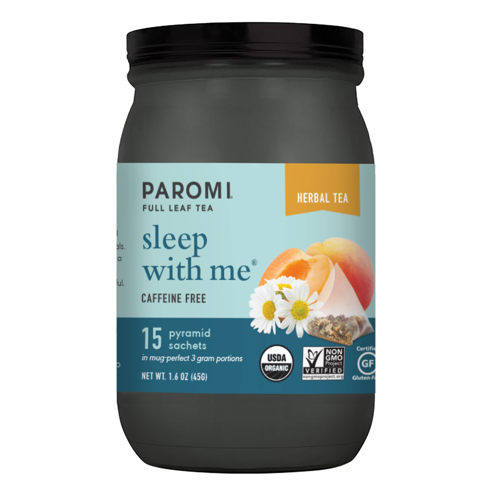 Organic Sleep With Me Herbal Tea, Caffeine Free, in Pyramid Tea Bags by Paromi Tea