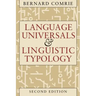 Language Universals and Linguistic Typology: Syntax and Morphology