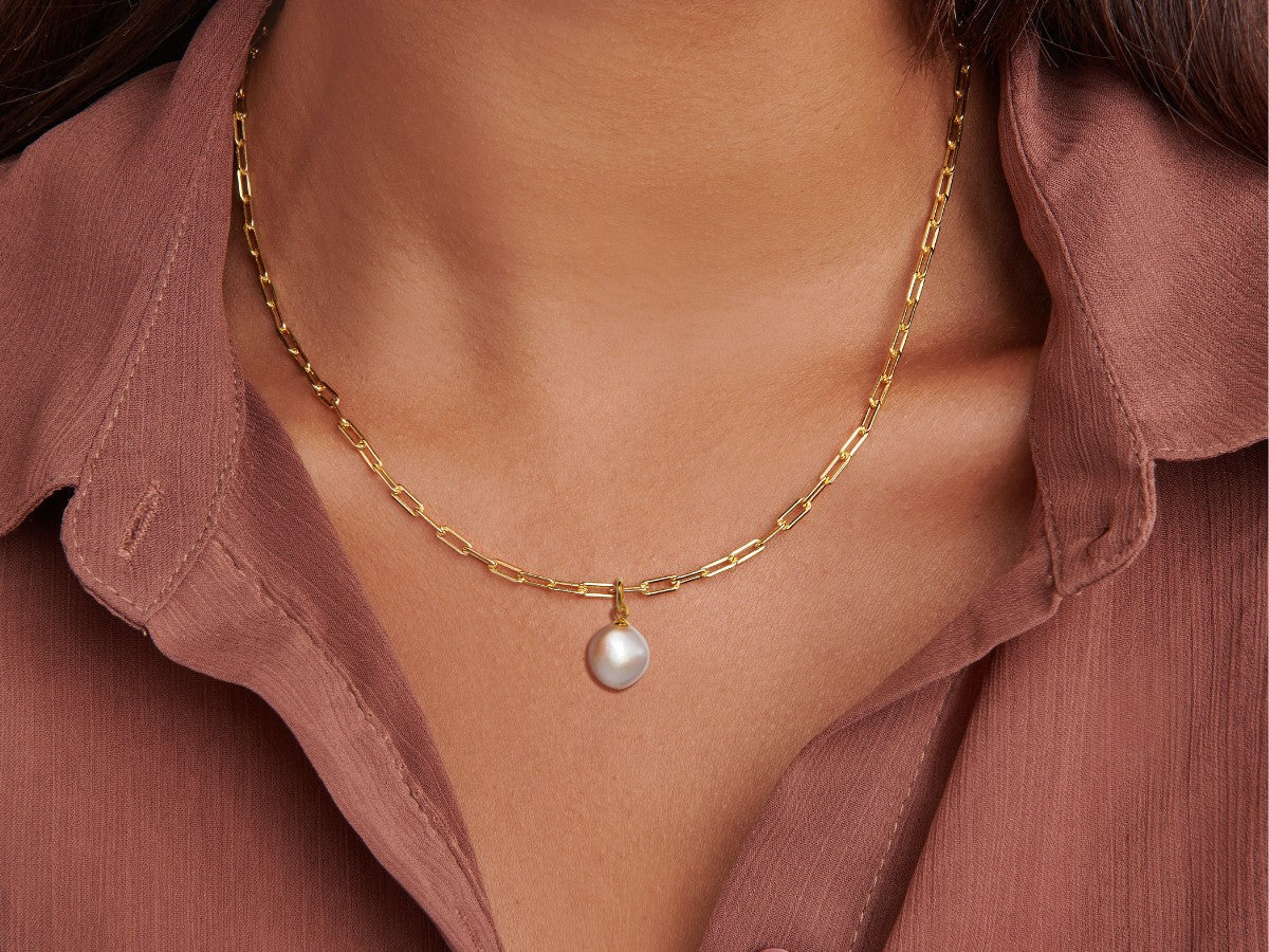 Sophia Pearl Necklace Charm by Little Sky Stone