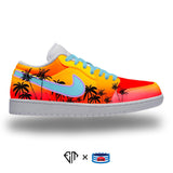 "SoFlo Sunset" Jordan 1 Low Shoes by Stadium Custom Kicks