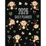 Monkey Planner 2026: Cute Year Organizer with Adorable Apes For an Easy Overview of All Your Appointments! Jungle Animal Scheduler: January-December (