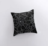 SpiderWeb Black Pillow Cover | Fall Décor | Halloween Pillows | Halloween Décor | Fall Throw Pillows | Cute Throw Pillows by UniikPillows - Vysn