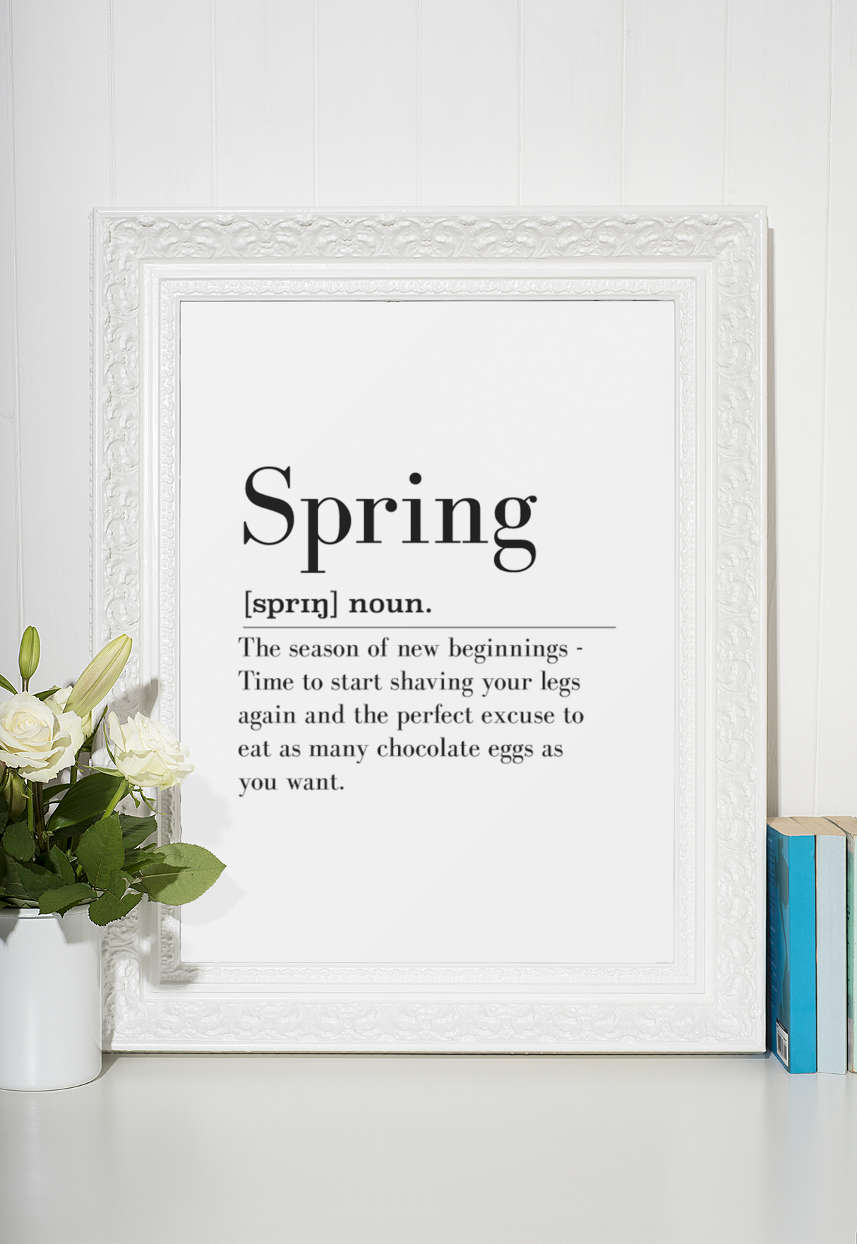 Spring Definition Black 2022 Spring Seasonal Wall Home Decor Print by WinsterCreations™ Official Store