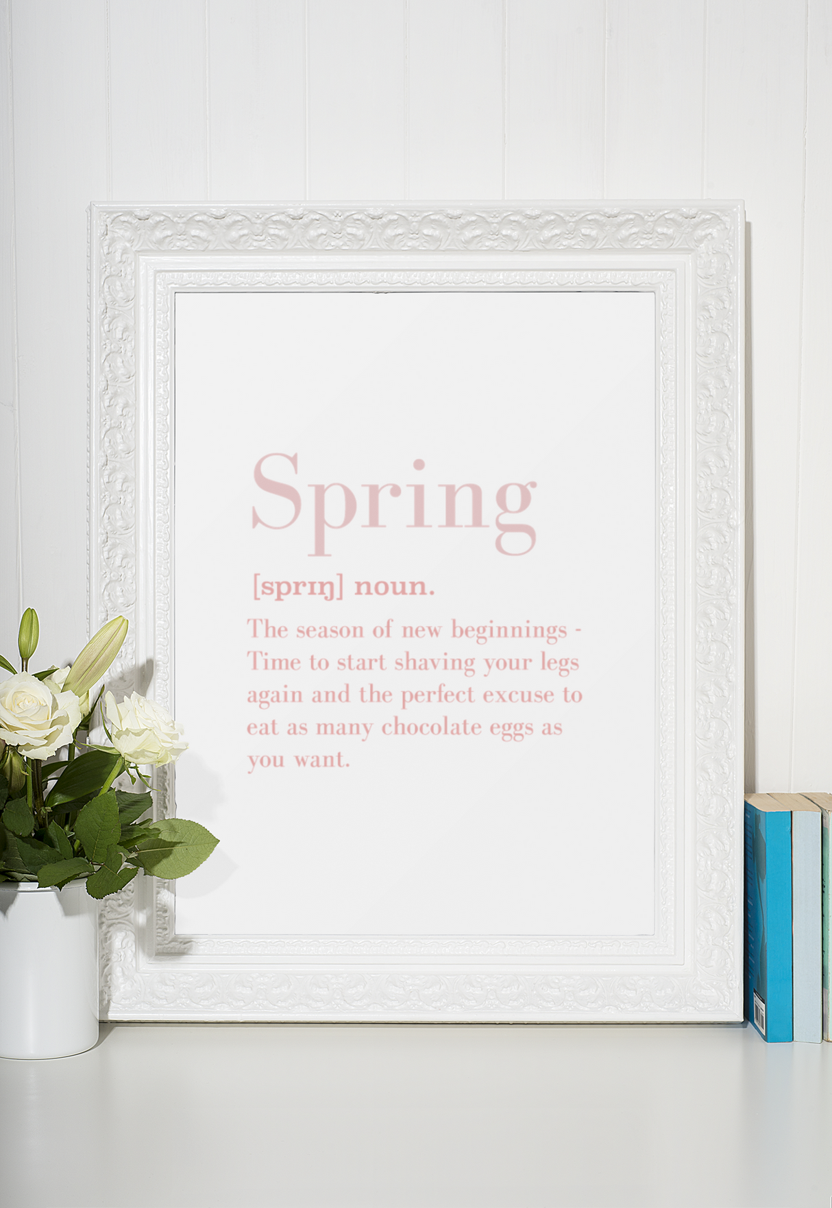 Spring Definition Pastel Pinks 2022 Spring Seasonal Wall Home Decor Print by WinsterCreations™ Official Store