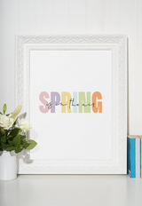 Spring Is In The Air Multi Colour 2022 Spring Seasonal Wall Home Decor Print by WinsterCreations™ Official Store