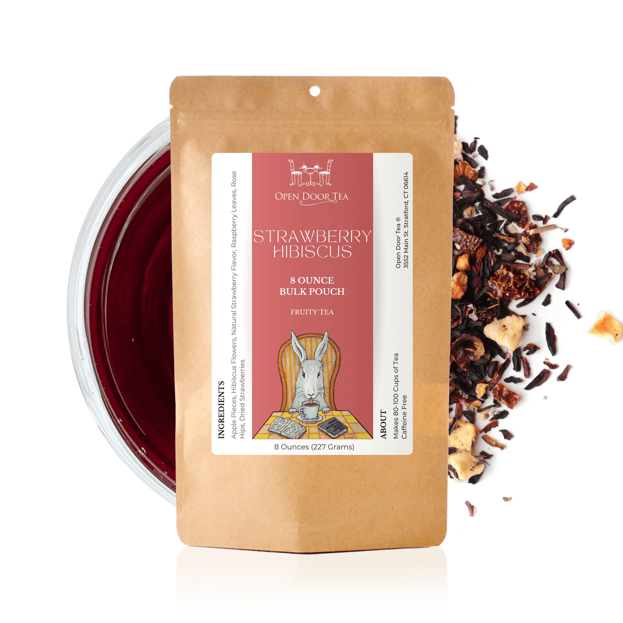 Strawberry Hibiscus by Open Door Tea CT