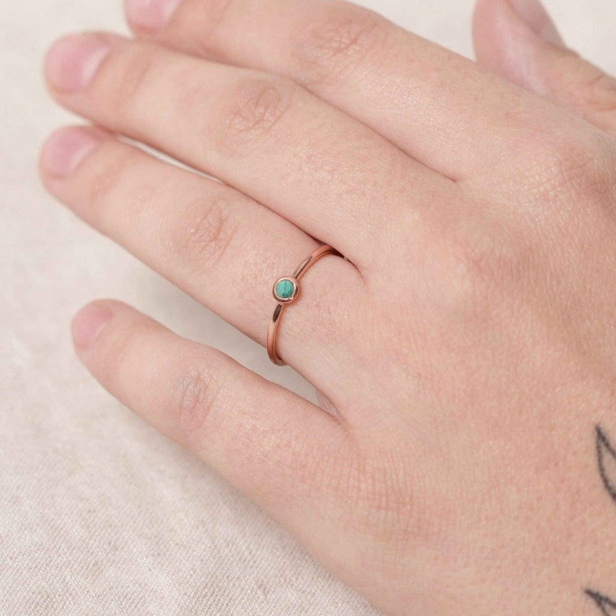 Genuine Malachite Silver, Gold or Rose Gold Ring by Tiny Rituals