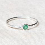 Green Jade Silver or Gold Ring by Tiny Rituals