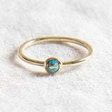 Natural Genuine Turquoise Silver or Gold Ring by Tiny Rituals