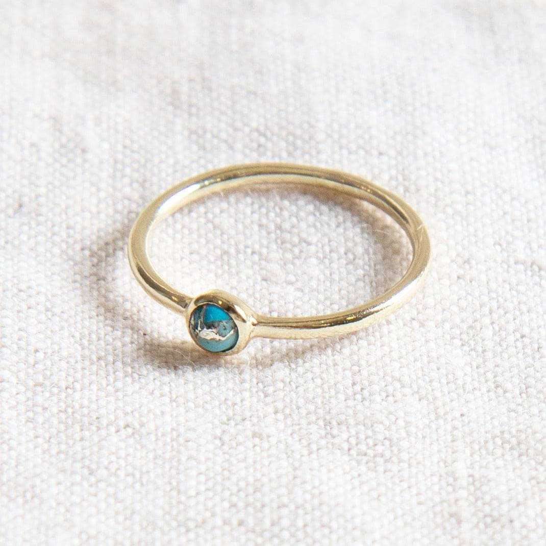 Natural Genuine Turquoise Silver or Gold Ring by Tiny Rituals