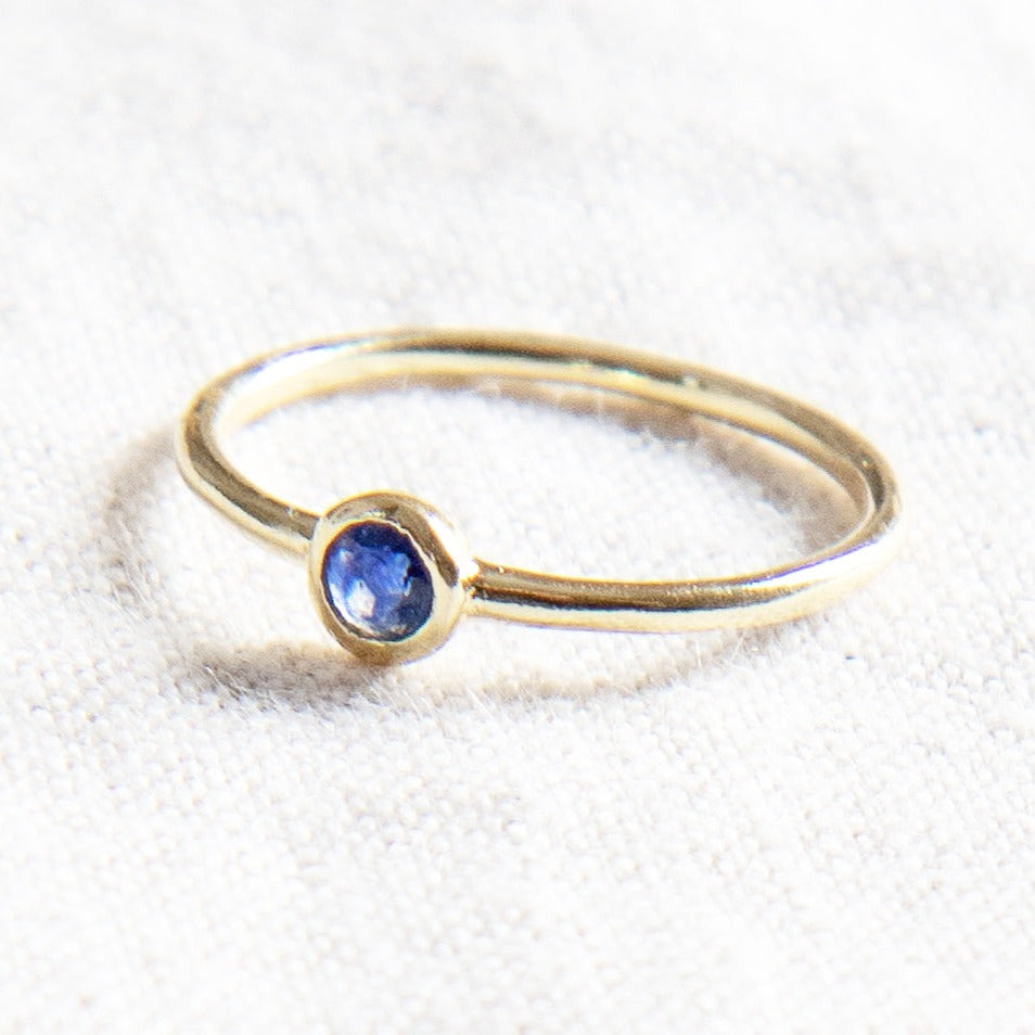 Blue Sapphire Silver or Gold Ring by Tiny Rituals