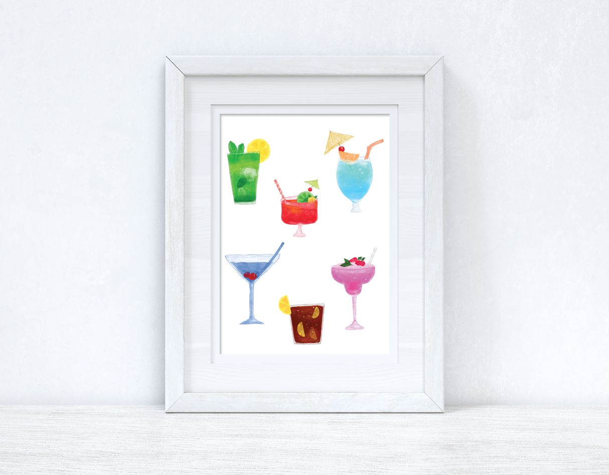 Summer Cocktails Summer Seasonal Alcohol Wall Home Decor Print by WinsterCreations™ Official Store