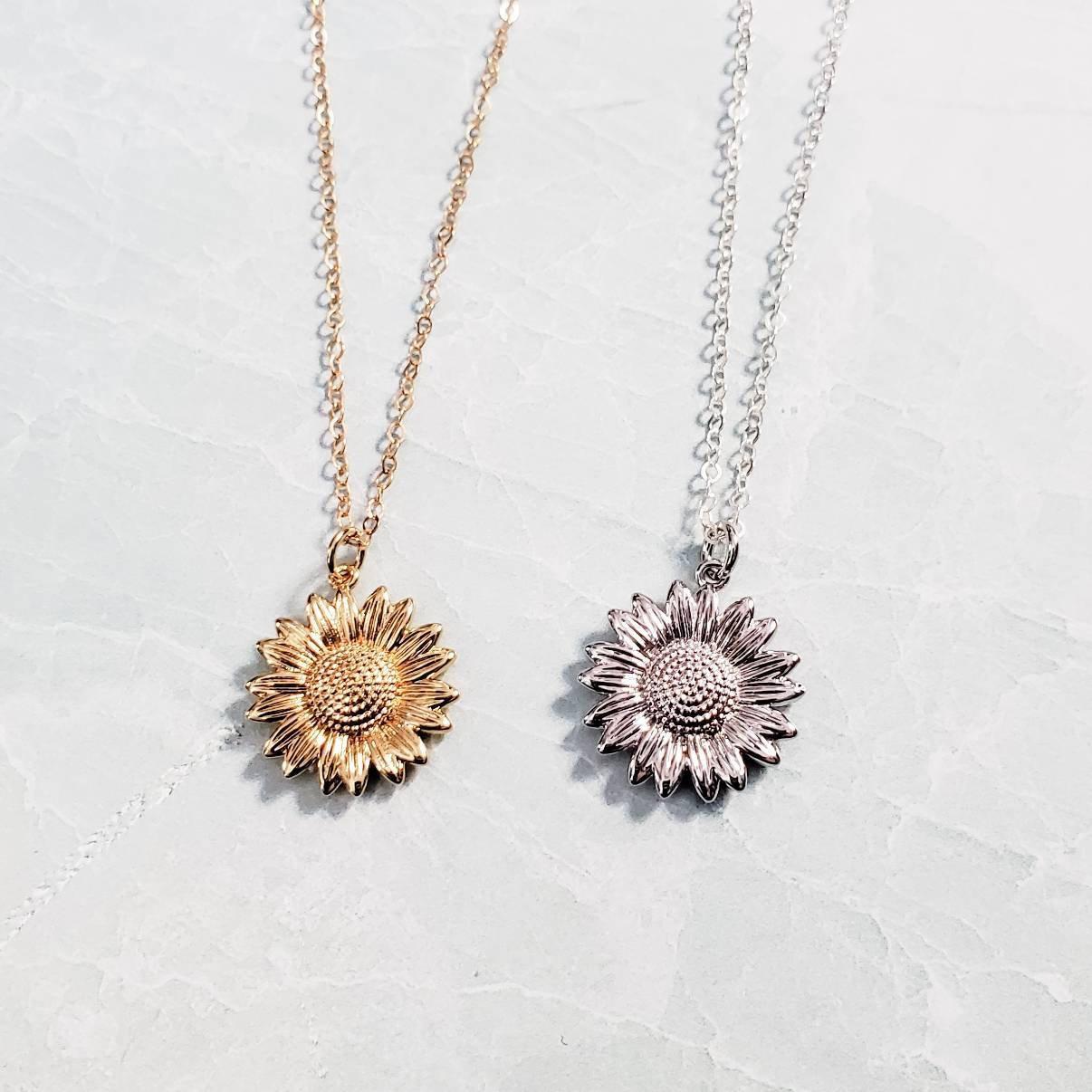 Sunflower Necklace by Salt and Sparkle