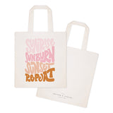 Sunrise Sunburn Sunset Repeat Cotton Canvas Tote Bag by The Cotton & Canvas Co.