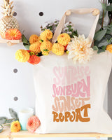 Sunrise Sunburn Sunset Repeat Cotton Canvas Tote Bag by The Cotton & Canvas Co.